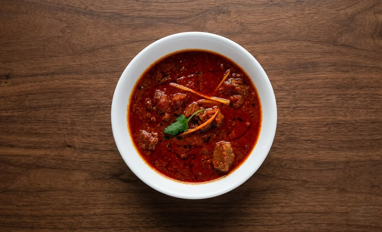 Slow-cooked halal lamb and goat curry at Spicy Mahal in northeast Edmonton, AB